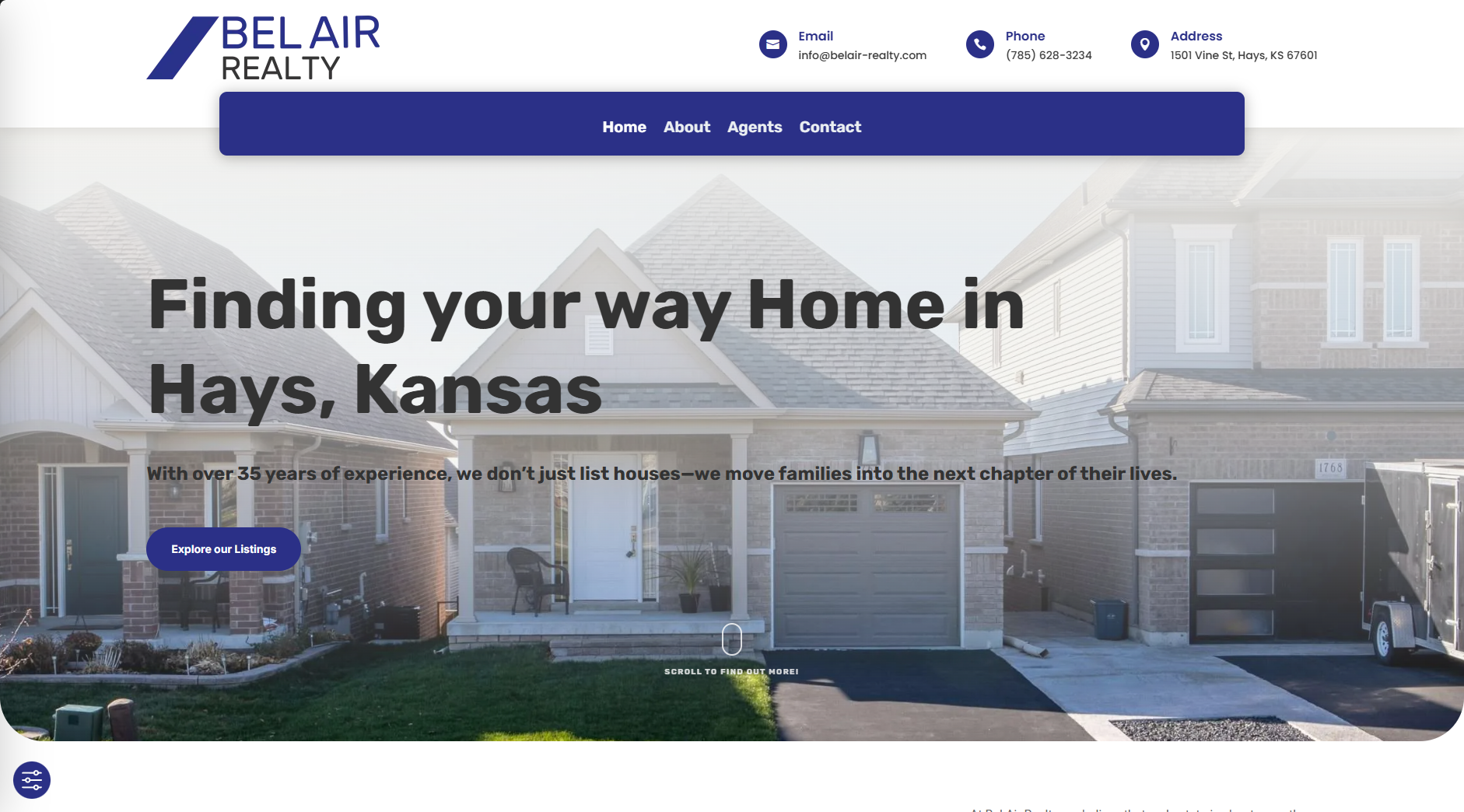 Belair Realty website