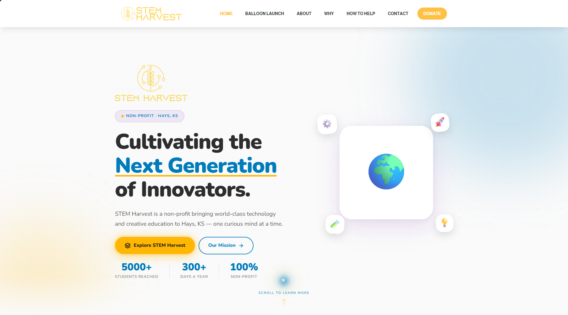 Stem Harvest website
